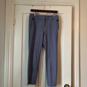 LOFT Marisa blue and white checkered dress pants